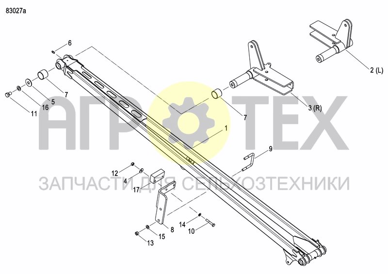 Чертеж DISC MARKER DOUBLE HYDR. FOLDABLE