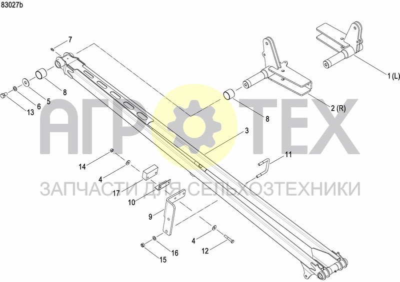 Чертеж DISC MARKER DOUBLE HYDR. FOLDABLE