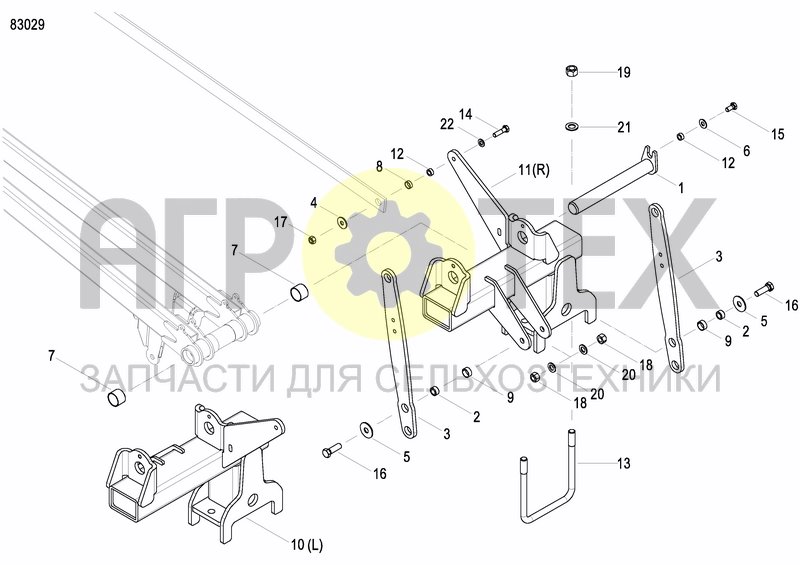 Чертеж DISC MARKER DOUBLE HYDR. FOLDABLE