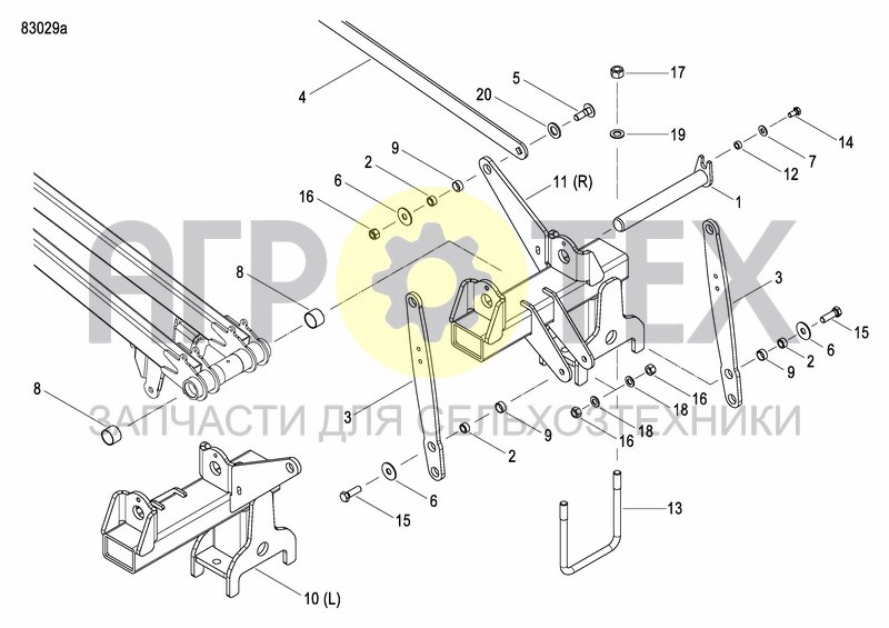 Чертеж DISC MARKER DOUBLE HYDR. FOLDABLE