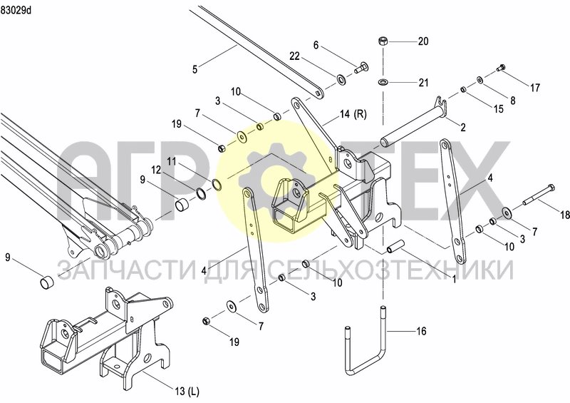 Чертеж DISC MARKER DOUBLE HYDR. FOLDABLE