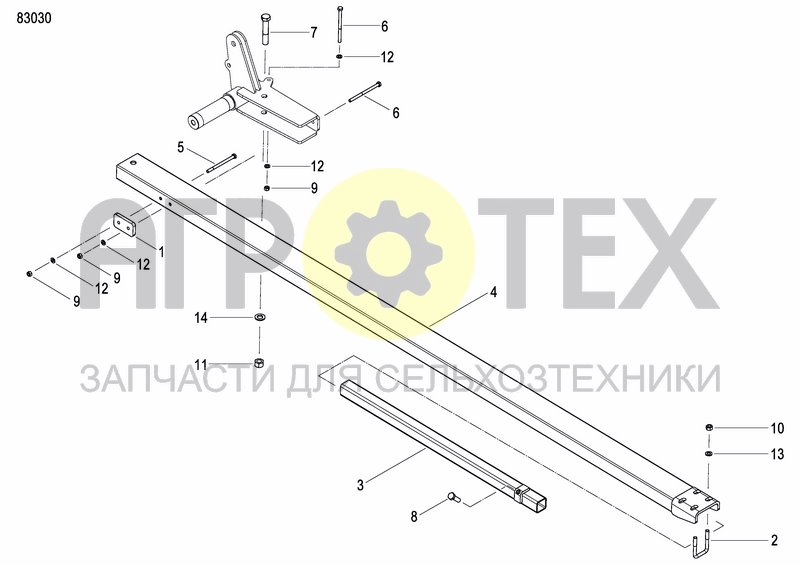 Чертеж DISC MARKER DOUBLE HYDR. FOLDABLE