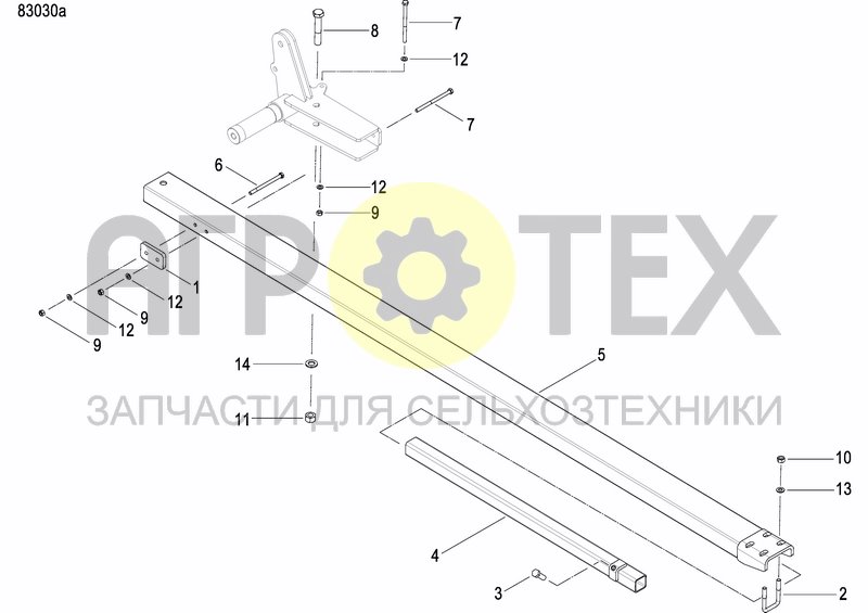 Чертеж DISC MARKER DOUBLE HYDR. FOLDABLE