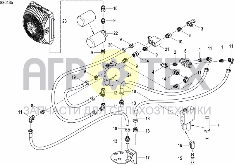 Чертеж EXTERNAL OIL SUPLY SYSTEM