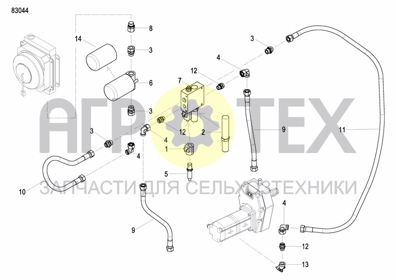 Чертеж EXTERNAL OIL SUPLY SYSTEM