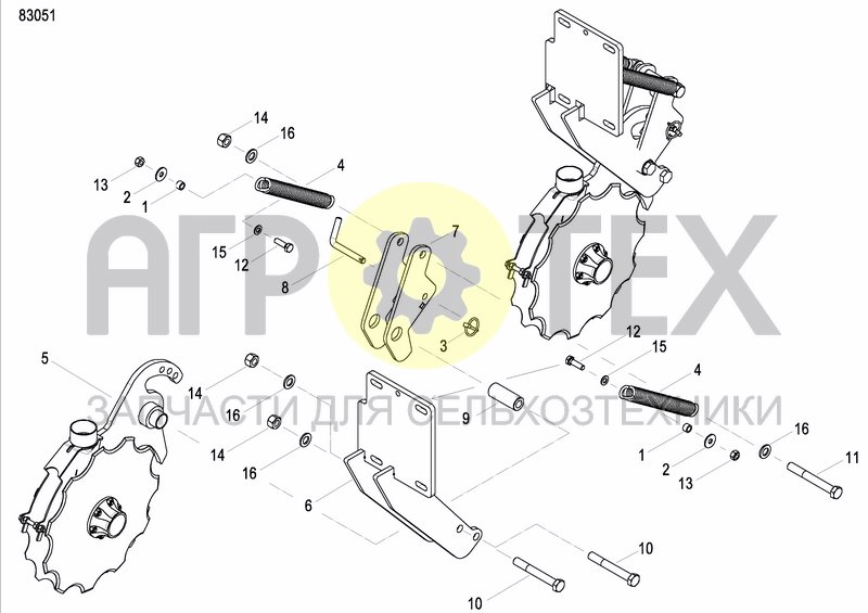 Чертеж COULTER FERTILIZER PRECISION DRILL