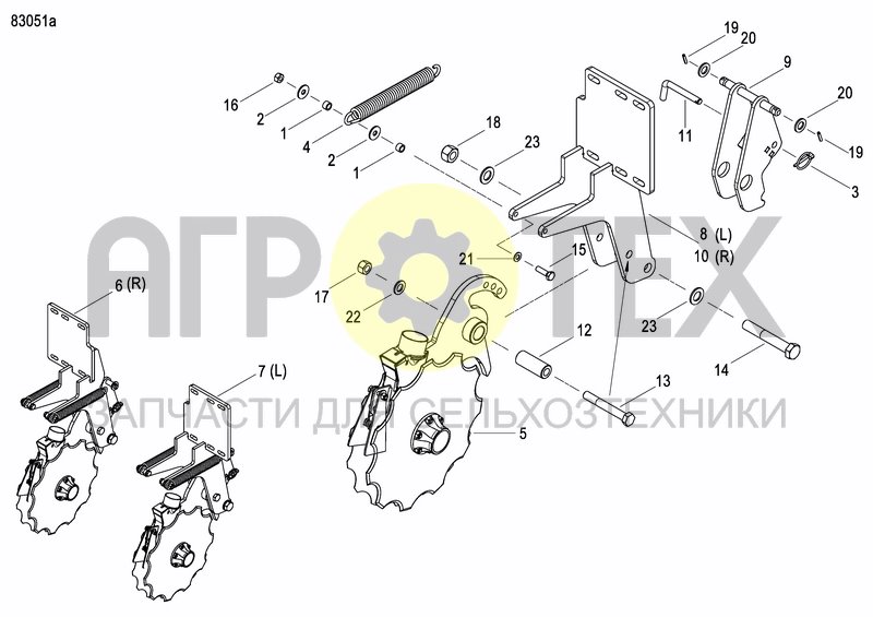 Чертеж COULTER FERTILIZER PRECISION DRILL