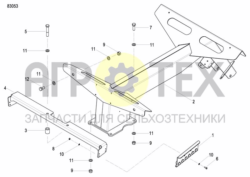 Чертеж FERTILIZER HOPPER  PRECISION DRILL