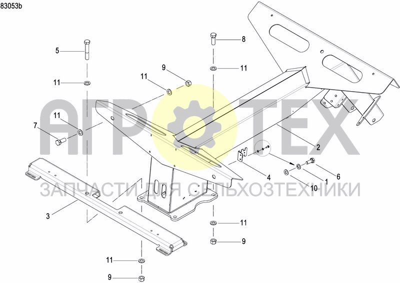 Чертеж FERTILIZER HOPPER  PRECISION DRILL