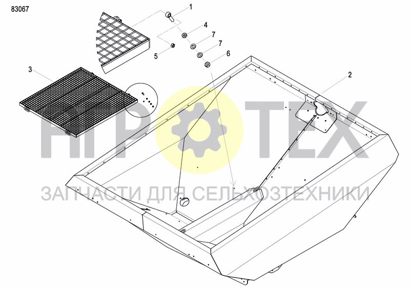 Чертеж FERTILIZER HOPPER  PRECISION DRILL