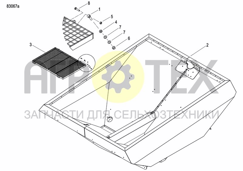 Чертеж FERTILIZER HOPPER  PRECISION DRILL