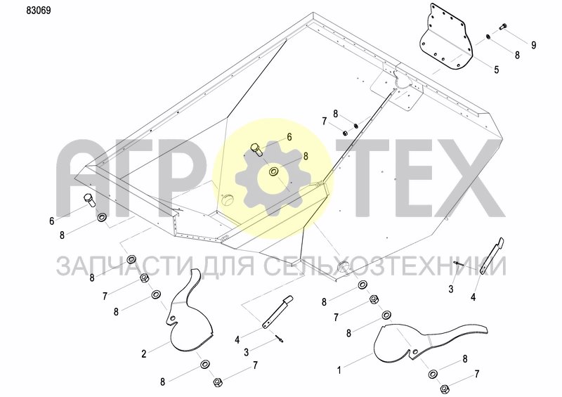 Чертеж FERTILIZER HOPPER  PRECISION DRILL