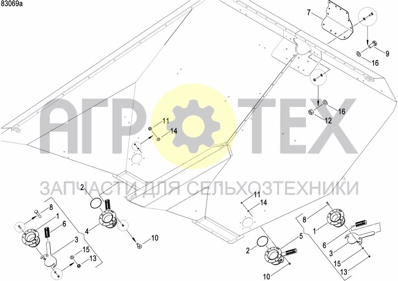 Чертеж FERTILIZER HOPPER  PRECISION DRILL