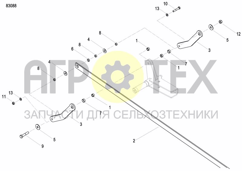 Чертеж DISC MARKER DOUBLE HYDR. FOLDABLE