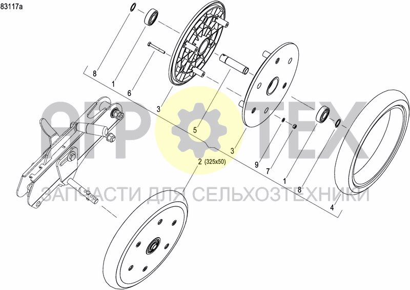 Чертеж PRESS WHEEL