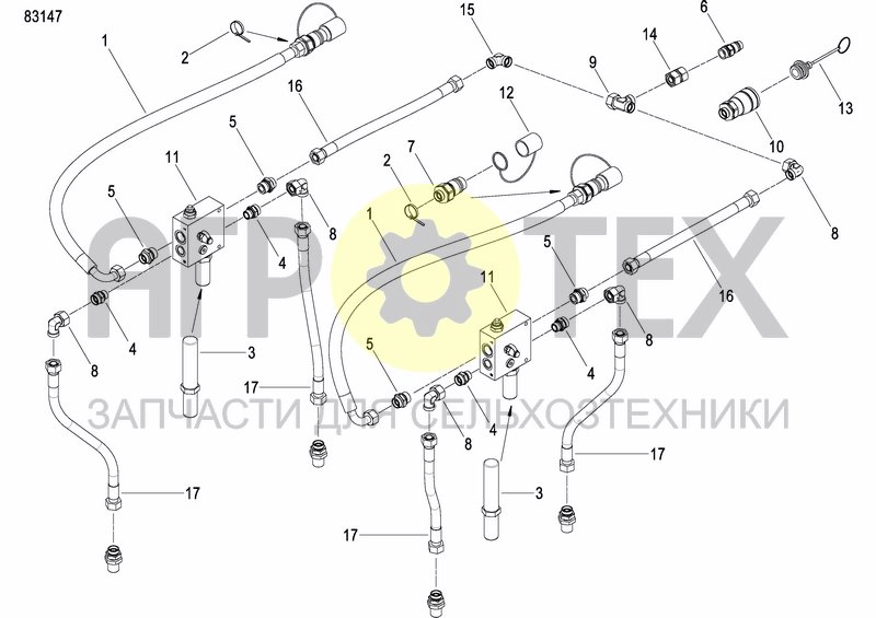 Чертеж FAN DRIVE DIRECTLY BY TRACTOR HYDRAULICS