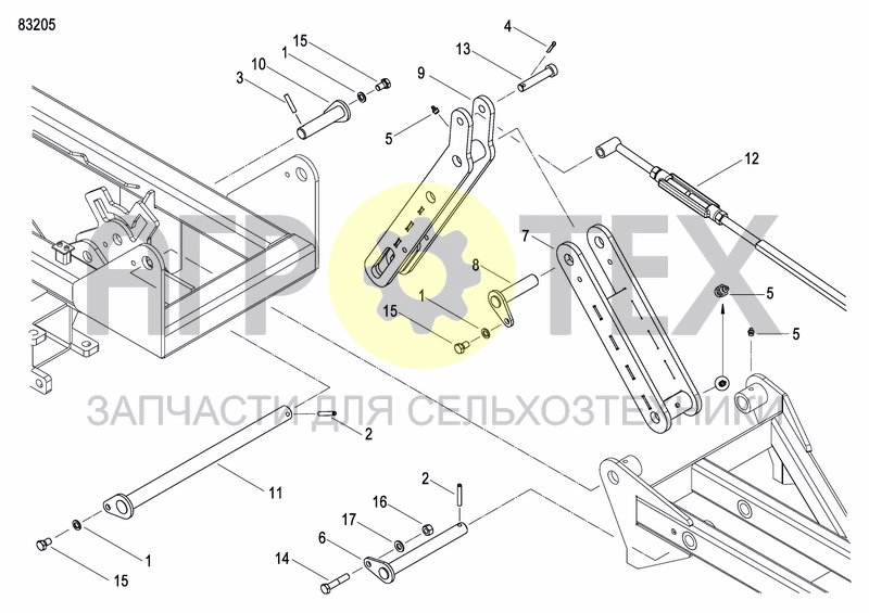 Чертеж DISC MARKER DOUBLE HYDR. FOLDABLE