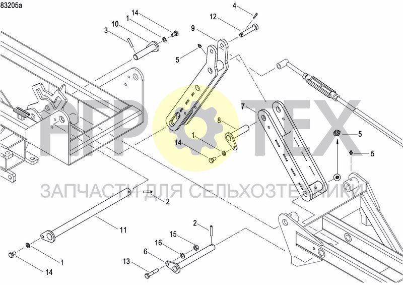 Чертеж DISC MARKER DOUBLE HYDR. FOLDABLE