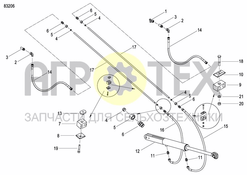 Чертеж DISC MARKER DOUBLE HYDR. FOLDABLE