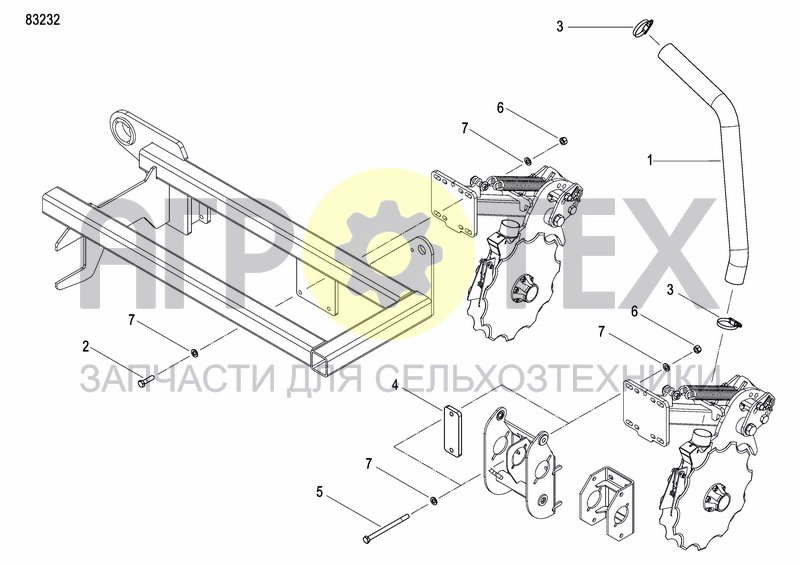 Чертеж COULTER FERTILIZER PRECISION DRILL