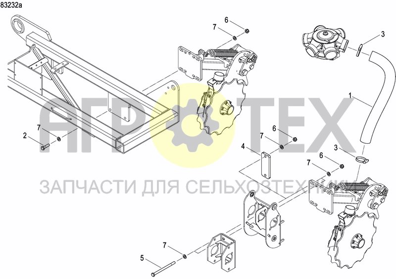 Чертеж COULTER FERTILIZER PRECISION DRILL