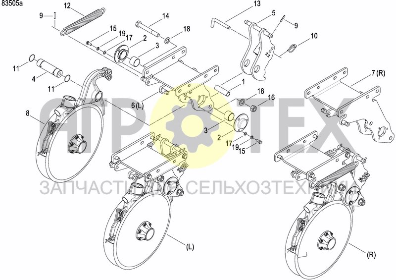 Чертеж COULTER FERTILIZER PRECISION DRILL