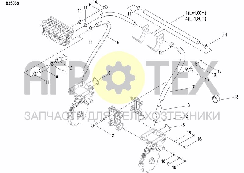 Чертеж COULTER FERTILIZER PRECISION DRILL