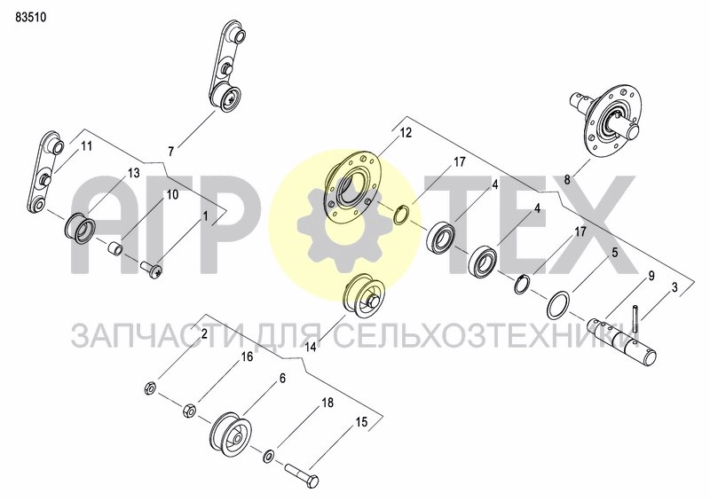 Чертеж GRANULE APPLICATOR GEARBOX