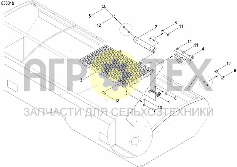 Чертеж FERTILIZER HOPPER  PRECISION DRILL