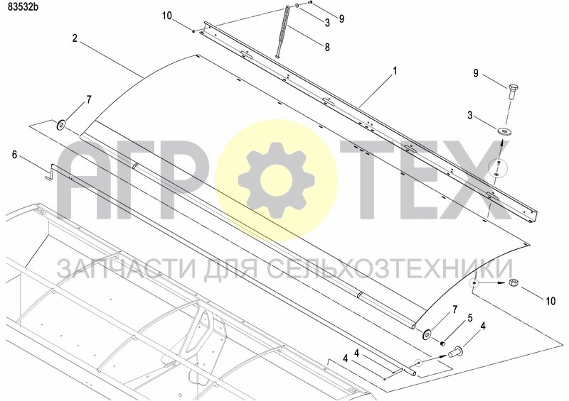 Чертеж FERTILIZER HOPPER  PRECISION DRILL