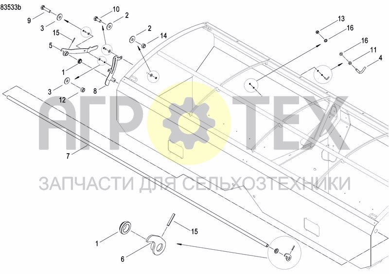 Чертеж FERTILIZER HOPPER  PRECISION DRILL