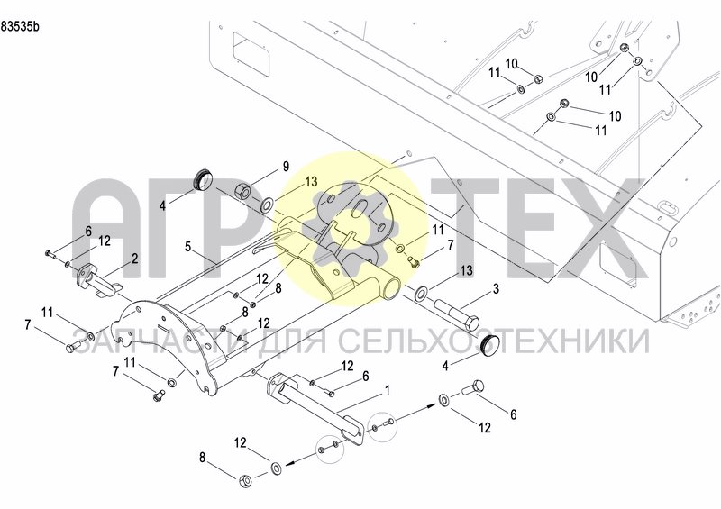 Чертеж FERTILIZER HOPPER  PRECISION DRILL