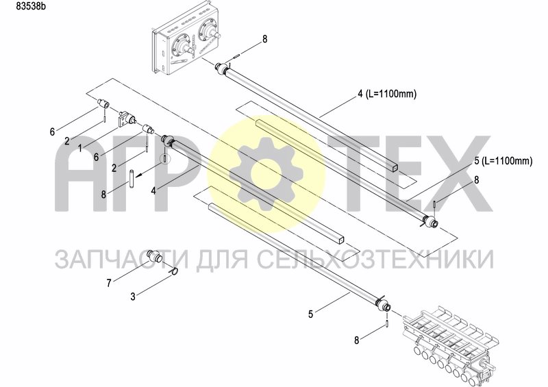 Чертеж FERTILIZER GEARBOX