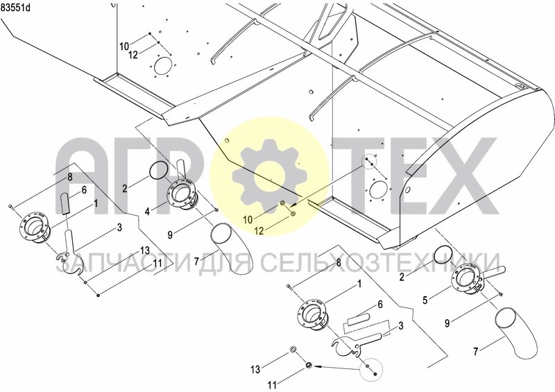 Чертеж FERTILIZER HOPPER  PRECISION DRILL