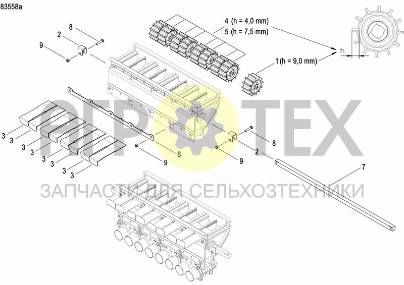 Чертеж METERING DEVICE FERTILIZER