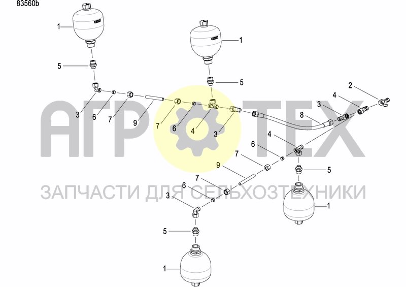 Чертеж HYDRAULIC BALLASTING KIT