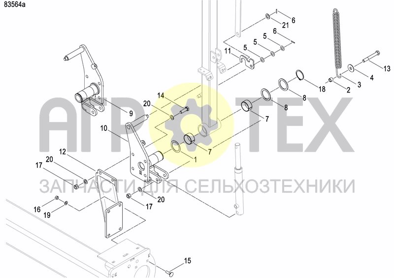 Чертеж DISC MARKER DOUBLE HYDR. FOLDABLE