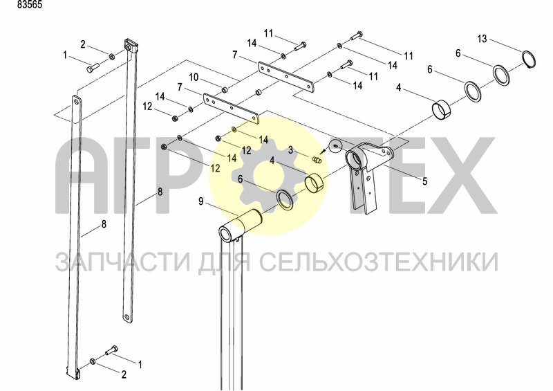 Чертеж DISC MARKER DOUBLE HYDR. FOLDABLE