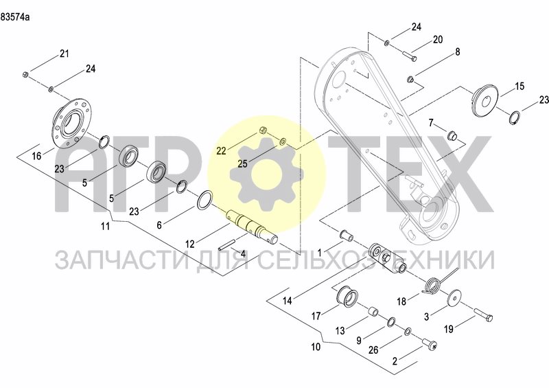 Чертеж AXLE AND WHEELS