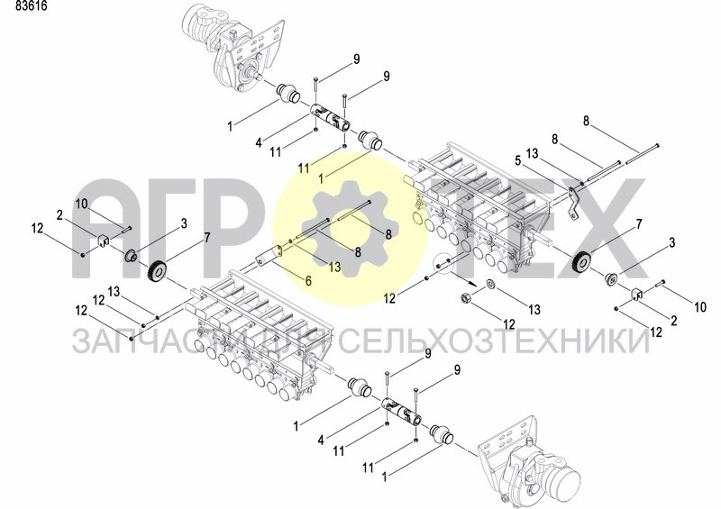 Чертеж HYDR. DRIVE FOR FERTILIZER METERING