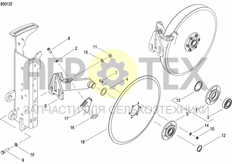 Чертеж FRONT PRESS WHEEL