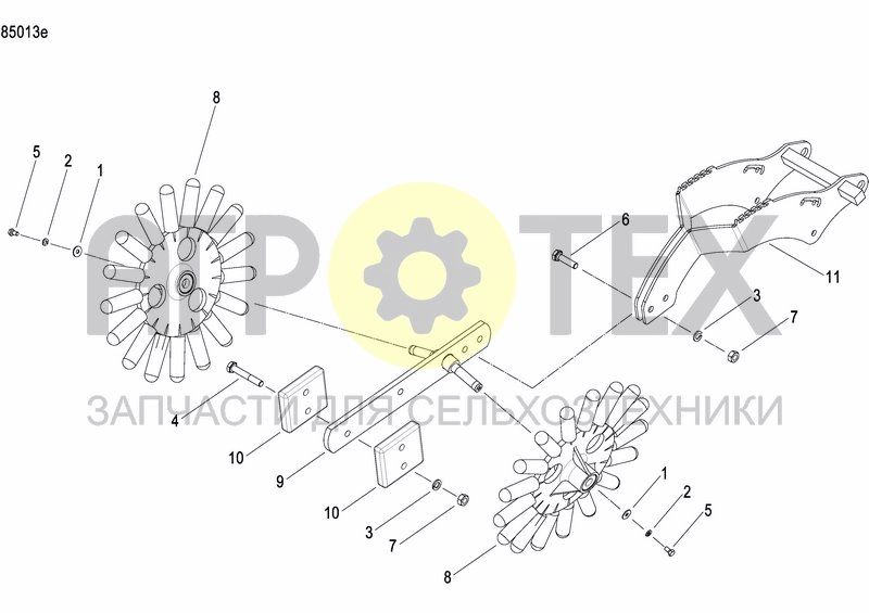 Чертеж REAR PRESS WHEEL