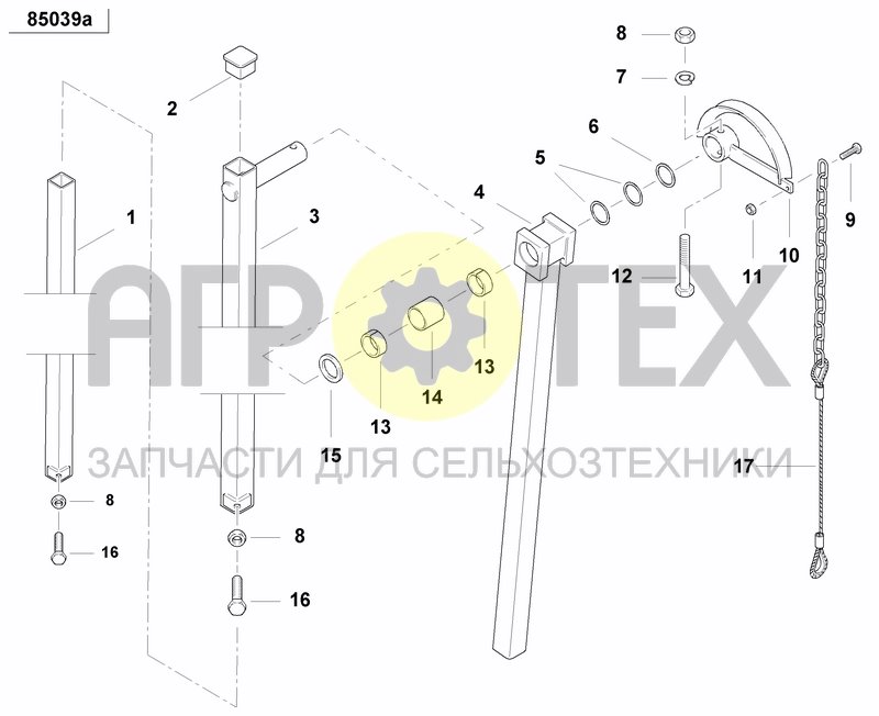 Чертеж DISC MARKER DOUBLE HYDR. FOLDABLE