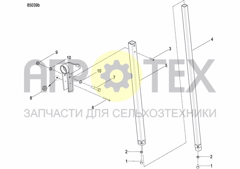 Чертеж DISC MARKER DOUBLE HYDR. FOLDABLE