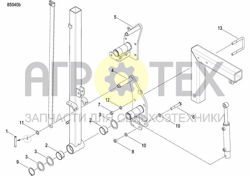 Чертеж DISC MARKER DOUBLE HYDR. FOLDABLE