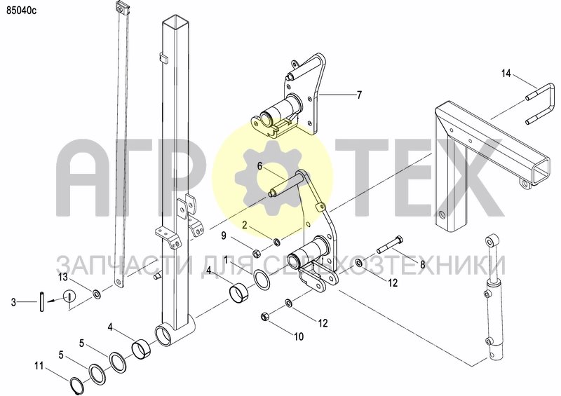 Чертеж DISC MARKER DOUBLE HYDR. FOLDABLE