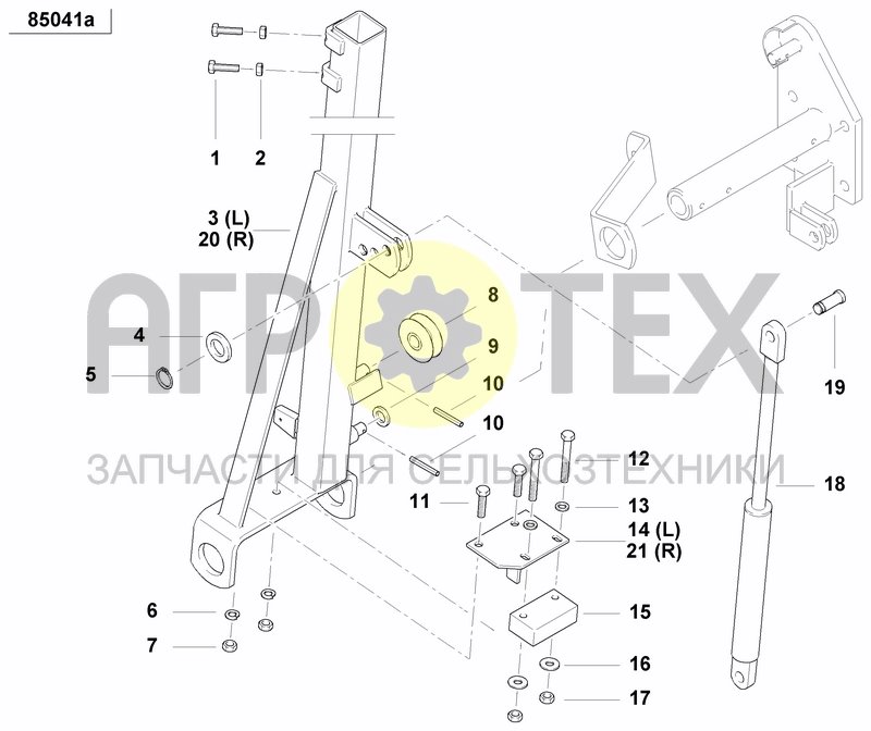 Чертеж DISC MARKER DOUBLE HYDR. FOLDABLE