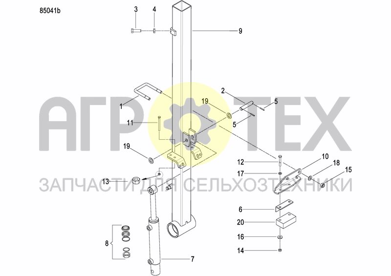 Чертеж DISC MARKER DOUBLE HYDR. FOLDABLE