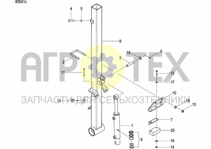 Чертеж DISC MARKER DOUBLE HYDR. FOLDABLE