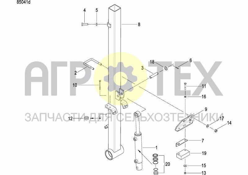 Чертеж DISC MARKER DOUBLE HYDR. FOLDABLE